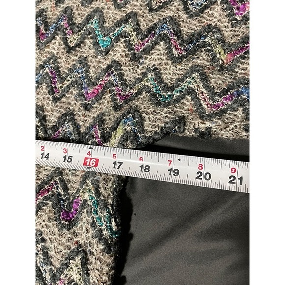 Rochelle knit blouse size Large wool blend dolman sleeve multi color vintage 339 - Picture 6 of 7